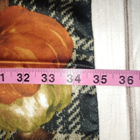 Punpkin Gourd Acorn Plaid Autumn Scarf - Picture 2 of 12